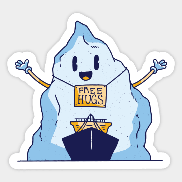 Kawaii Iceberg Sticker by TheRealestDesigns